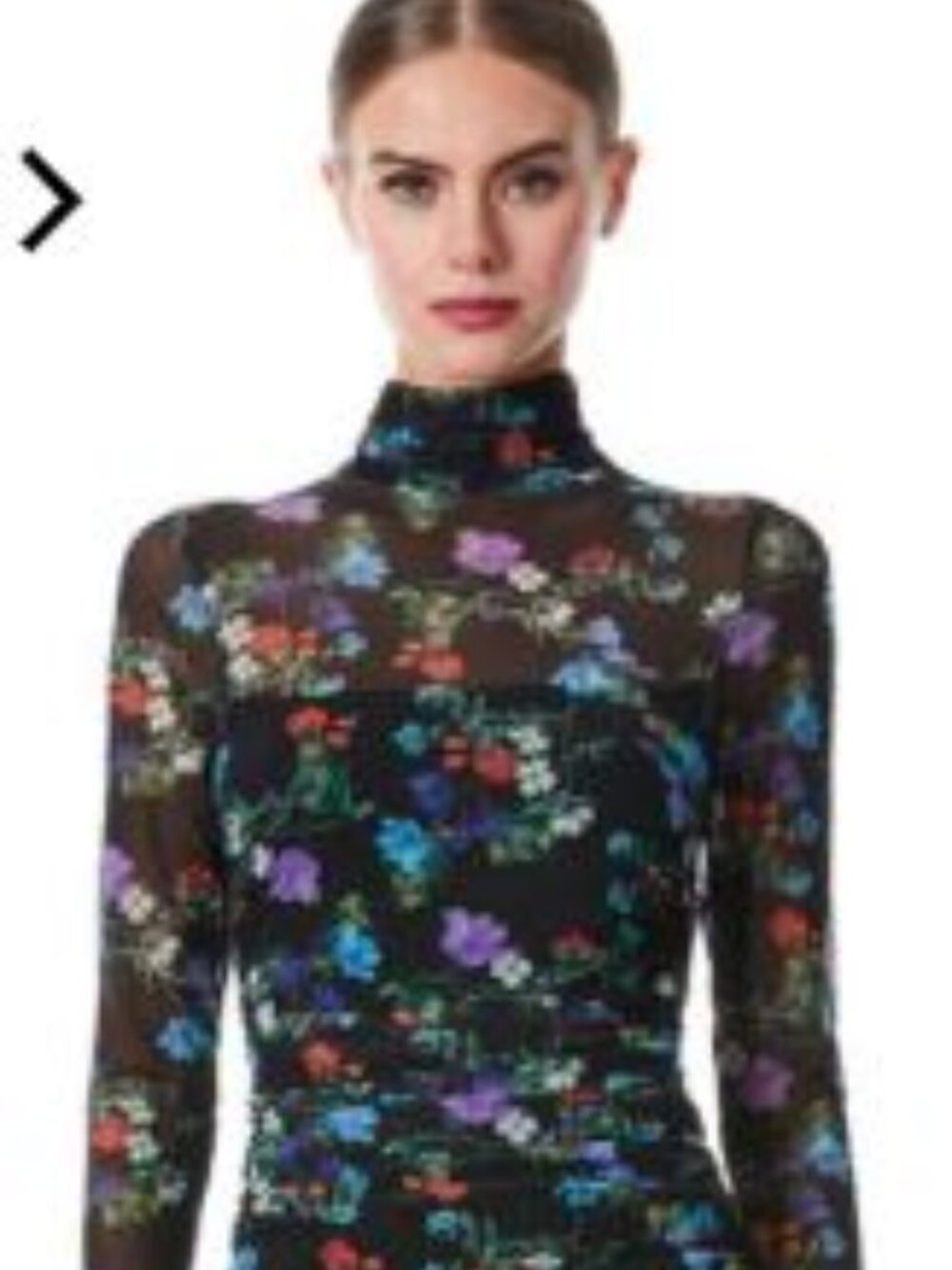NWT Alice and Olivia Delora TNeck LS Midi Dress size 2